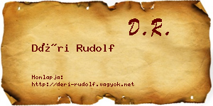 Déri Rudolf névjegykártya