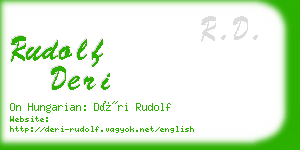 rudolf deri business card